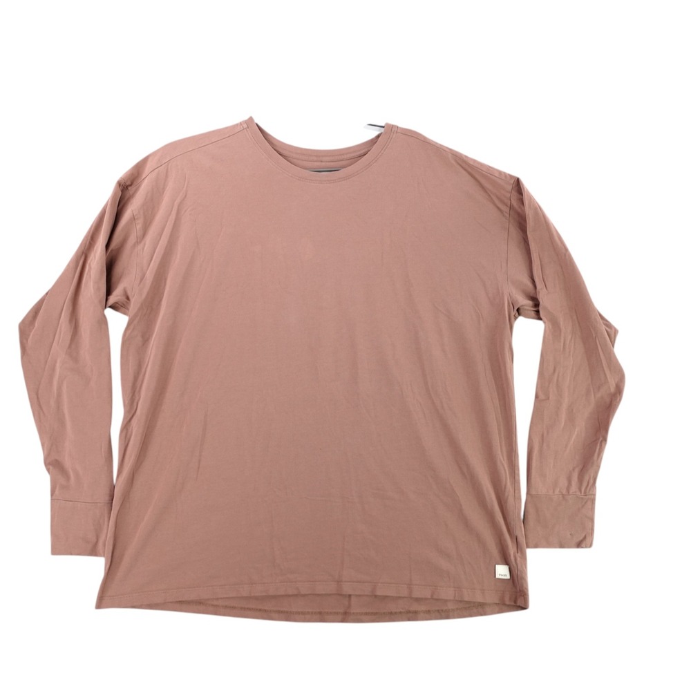 Vuori Long Sleeve T-Shirt Mens XL Mauve Relaxed Fit Crew Neck Athleisure 10765